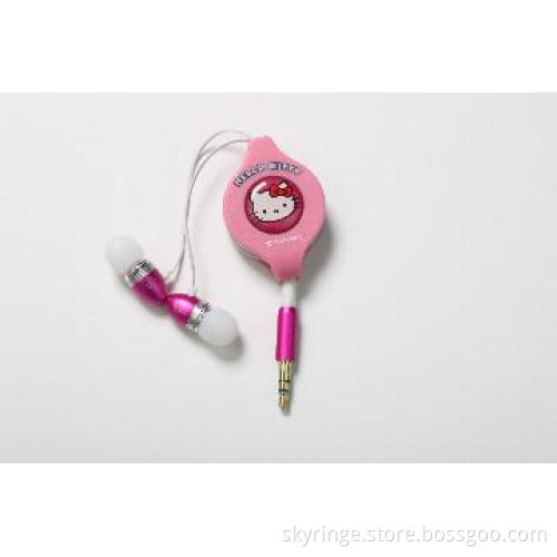 3.5mm Retractable Earphone for Promotion